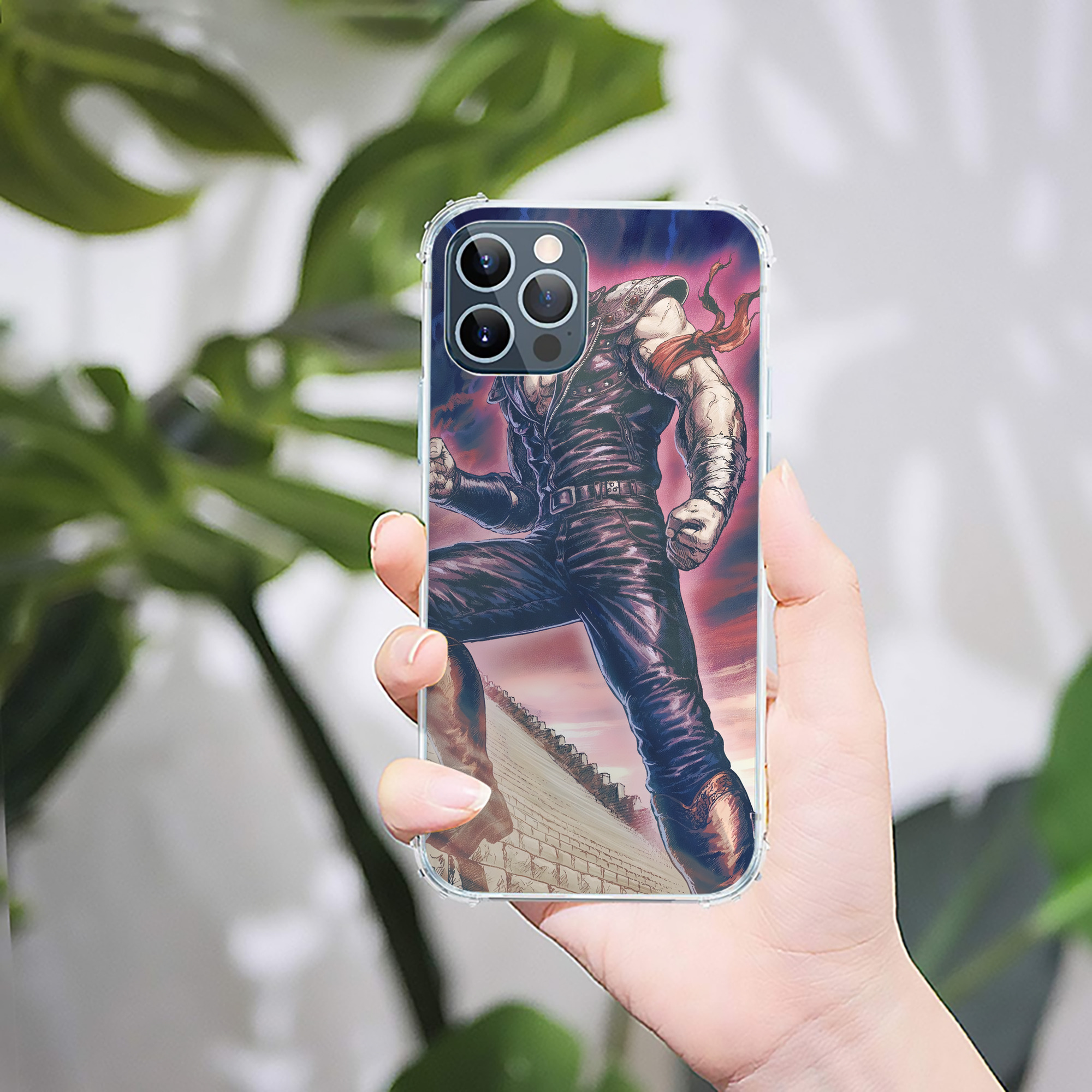 （画像用） 北斗の拳 Fist of the North Star 【iPhone 12シリーズ対応】透明スマホケース（クリアソフトケース）